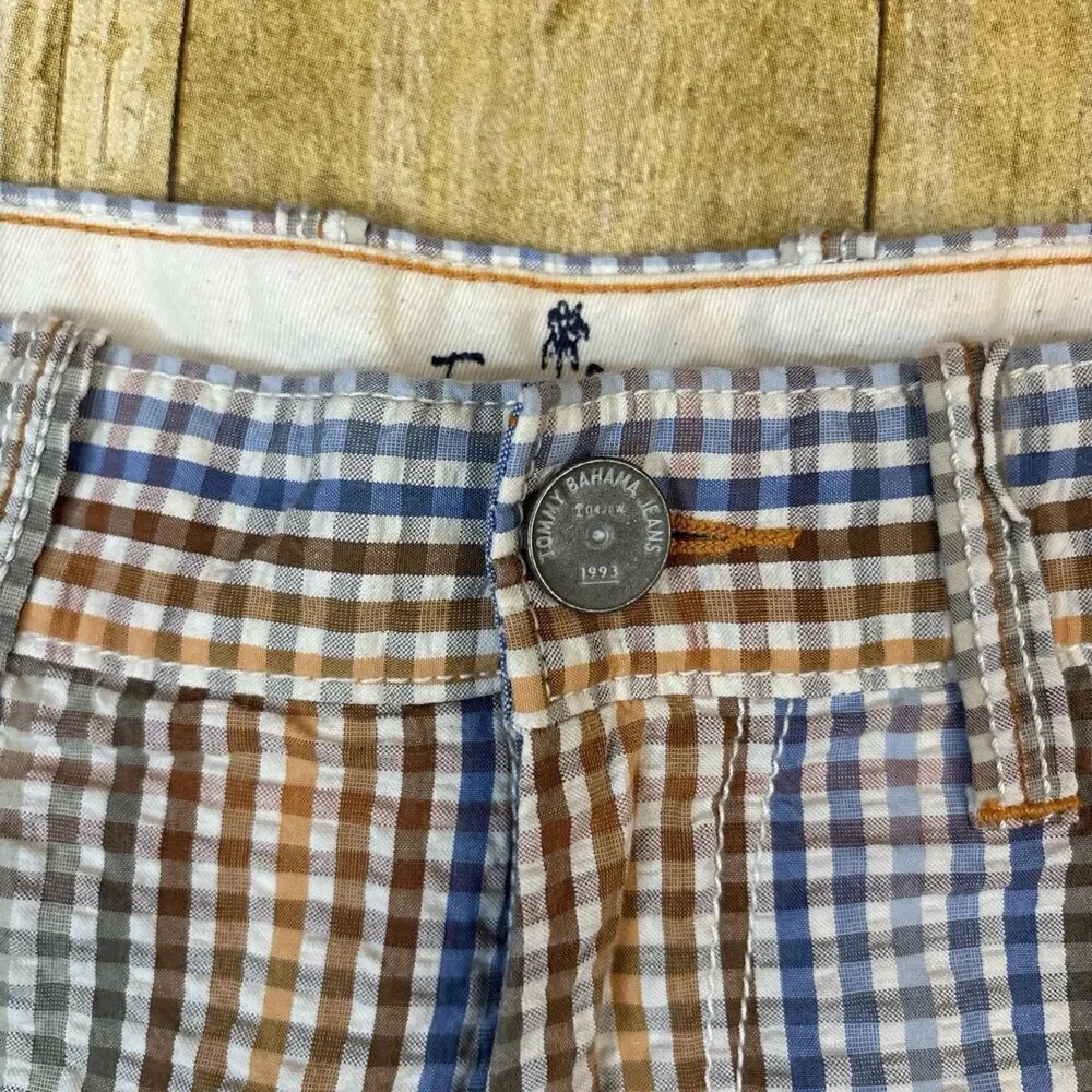 Tommy Bahama Bermuda Shorts Gingham Check Size 33